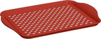 Oggi Anti Slip Serving Tray with Handles- Red Rectangle Tray - Ideal for Eating, Breakfast, Food, Appetizers, Serving, 5504.2, 17.5x11.5''