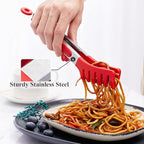 Kitchen Tongs, 9 Inch Tongs for Cooking with Silicone Tips, Food Grade Mini Serving Tong for Nonstick Pans, BBQ, Salad, Set of 3, Red