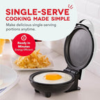 Dash Dash Mini Maker Griddle - Compact Breakfast and Pancake Maker for Small-Space Cooking - Nonstick Plate - Easy Clean - Quick Breakfast Appliance - White