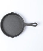 HAWOK Cast Iron Mini Skillet, Round Pan, Mini Server, DIA.5.3 inch, Black