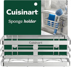 Cuisinart Sponge Holder for Kitchen Sink—Metal Sink Caddy with Triple Suction Cups, Kitchen Sink Organizer, Organization and Storage for Sponges, Brushes, Soap & Cleaning Accessories