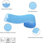 MicoYang Silicone Dish Drying Mat for Multiple Usage,Easy clean,Eco-friendly,Heat-resistant Silicone Mat for Kitchen Counter,Sink,Bar,Bottle,or Cup Light Blue M 17 inches x 6 inches