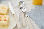 ANNOVA Silverware Set Stainless Steel Colorful Tableware Kitchen Flatware Set Utensils, Includes Dinner Knives, Forks, Spoons, Salad Forks & Dessert Spoons (Wood, 20 Pieces)
