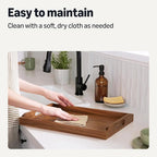 Amazon Basics Wooden Serving Tray, Acacia Wood, 17 x 12 in.
