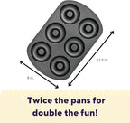 Wilton Gold Non-Stick 2 Piece Donut Pan Set, Cold-Rolled Steel Bakeware, Made without PFAS, Packaging May Vary