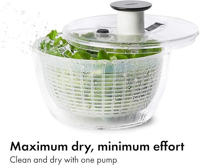 OXO Good Grips Little Salad & Herb Salad Spinner, Fruit Washer and Lettuce Spinner