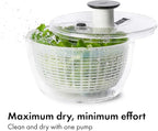 OXO Good Grips Little Salad & Herb Salad Spinner, Fruit Washer and Lettuce Spinner
