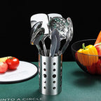 Stainless Steel Cooking Utensils Set, Berglander 13 Pieces Kitchen Utensils Set, Kitchen Tools Set With Utensil Holder Non-Stick And Heat Resistant,Dishwasher Safe, Easy to Clean (13 Packs)