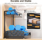 3 Pack Under Sink Organizers, 2-Tier Multi-Use Kitchen and Bathroom Organizers and Storage with Sliding Drawers, Bathroom Cabinet Organizer (Metal, 2 Pack)