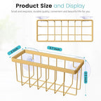 HLOOL Gold Sponge Holder for Kitchen Sink,Kitchen Sink Sponge Holder,Sink Organizer(Gold)