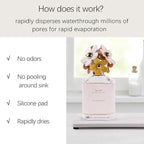 NiuYichee 2 PCS Water Absorbent diatomite Coasters, 9.5" x 4" Water Absorbing Stone Tray for Sink, Stone Drying mat for Kitchen Counter, Stone soap Tray Used for Hand Soaps & toiletries & Plants