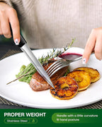 72 Pcs Silverware Set with Steak Knives Food-Grade Stainless Steel Flatware Set for 12 Mirror Cutlery Include Forks Spoons and Knives Set Dishwasher Safe Utensil Sets for Home Restaurant