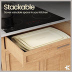 White Marble 10-Piece Bakeware Sets, Nonstick Carbon Steel Baking Sheet & Pans, Stackable Space-Saving Bakeware, Dishwasher Safe, Stain-resistant, PFOAPFOSPTFE Free, Oven Safe Up To 450°F (230°C)