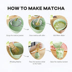 Ceremony Matcha Kit with Bamboo Scoop, Whisk, Holder, Sifter, Chawan Ceramic Bowl with Spout, 5 Pcs Green Japanese Matcha Whisk Set - High End Matcha Tea Set Gift for Matcha Lovers and Starters