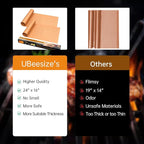 UBeesize 2 Pack XL Thickened Copper Oven Liners for Bottom of Oven, Reusable 17x25 Inch Heavy Duty Non Stick Teflon Oven Mats BPA & PFOA Free, Fit Electric Gas Toaster Convection Ovens Grills