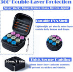 Insulin Fridge Holder Storage Case Insulin Vial Protector Holder Insulin Cooler Travel Case Organizer Fits Standard 10ml U-100 Vials,9-Slot,Black (9 Slots)