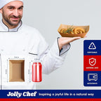 JOLLY CHEF 2lb Paper Food Trays, 250 Pack Disposable Paper Boat, Serving Boats for Gameday, Food Holder Trays for Snacks French Fries Nachos Hot Dog Tacos BBQ Party
