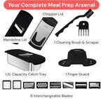 Fullstar Premium Vegetable Chopper and Mandoline Slicer - Food Chopper and Spiralizer with Container, Julienne Slicer, Fruit Slicer, Veggie Cutter, Kitchen Gadgets & Gift for Mom (14 in 1, Silver)
