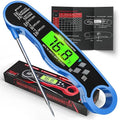 Fast Instant Read Meat Thermometer with Backlight - Waterproof Digital Food Probe for Grilling, Cooking, Baking & Candy Making - Kitchen & BBQ Essential（Blue）