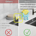 Smiley Face Sponge Holder – Sponge Holder for Kitchen Sink Hanging, Funny Sponge Holder, No Tools Installation, Spac-Saving & Quick Drying Sponge Storage Organizer (Pink)