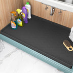 TigeJoy 19" x 19" Under Sink Mats for Kitchen Waterproof, Leak-Proof Silicone Mat Sink Protector and Cabinet Liner, Kitchen Essentials Organizer and Storage, Boot or Shoe Tray, Pet Feeding Mat