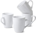BTaT- Porcelain Coffee Mugs Set, 12 Ounces, 4 Pack, White Ceramic Coffee Mugs with Handle, Restaurant Cups for Mocha, Tea, Cappuccino, Cocoa, Cereal, Mug Gift Set, Dishwasher and Microwave Safe