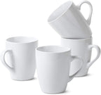 BTaT- Porcelain Coffee Mugs Set, 12 Ounces, 4 Pack, White Ceramic Coffee Mugs with Handle, Restaurant Cups for Mocha, Tea, Cappuccino, Cocoa, Cereal, Mug Gift Set, Dishwasher and Microwave Safe