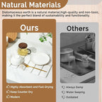 Small Stone Dish Drying Mat for Kitchen Counter, 15.7"×12" & 8"x4" Quick Dry Stone Mats, Foldable Water Absorbing Diatomaceous Earth Drying Dish Pad for Countertop Bottles Utensils Cup(Gold White)