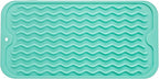 MicoYang Silicone Dish Drying Mat for Multiple Usage,Easy clean,Eco-friendly,Heat-resistant Silicone Mat for Kitchen Counter or Sink,Refrigerator or Drawer Liner Mint S 12 inches x 6 inches