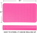 MicoYang Silicone Dish Drying Mat for Multiple Usage,Easy clean,Eco-friendly,Heat-resistant Silicone Mat for Kitchen Counter or Sink,Refrigerator or Drawer Liner Rose 4XL 32 inches x 18 inches