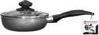 Bene Casa - Black Nonstick Aluminum Frying Pan with Glass Lid (6") - Dishwasher Safe for Easy Cleaning