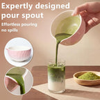 8 Pcs Matcha Whisk Set, Complete Ceramic Matcha Set Includes Bowl & Holder, Whisk, Scoop, Spoon, Tea Towel and Stainless Steel Sifter, Perfect Kit for Matcha Lovers (Pink)