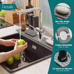 Eormoe Kitchen Sink Faucet Mat - 15.7in Diatomite Sink Protectors for Kitchen Sink, Stone Sink Splash Guard for Kitchen Counter Sink Accessories (Grey, 15.7'' x 3.9'')