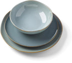 Oneida 899206 Organic Shades Blue 18-Piece Dinnerware Set, Service For 6