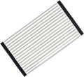 Ahyuan Roll up Dish Drying Rack Over The Sink Kitchen Roll up Sink Drying Rack Portable Dish Drainer Foldable Dish Drying Rack (Black, 20.5''X11.2'')