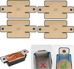 NiHome 4-Pack Silicone Bread Loaf Pan Liners, Reusable and Nonstick Silicone Bread Sling, Fit for 9x5, 9.5x5, and 10x5 Inch Loaf Pans, Dishwasher Safe, Easy to Clean (Brown)