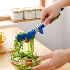 Kitchen Tongs, 9 Inch Tongs for Cooking with Silicone Tips, Food Grade Small Silicone Tongs, Mini Serving Tongs for Nonstick Pans, BBQ, Salad, Set of 3, Blue