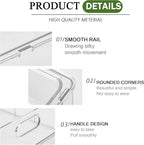 bealy 2 Pack Fridge Organizers and Storage with Pull out Drawer, Stackable Storage Drawer, Clear Refrigerator Organizers, BPA-Free for Freezer Kitchen Cabinet Pantry, 3.14QT