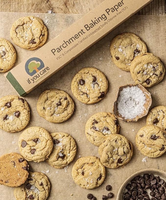 If You Care Parchment Baking Paper, Roll, 70 Sq Ft, Unbleached | Chlorine Free | Greaseproof | Silicone Coated | Pack of 2
