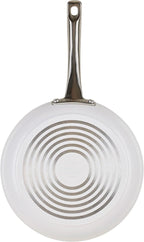 Circulon Halo with LaserDefense Ceramic Nonstick Frying Pan, Compatible with All Stovetops, Made without PFAS, Dishwasher and Oven Safe, 10 Inch Skillet - Pearl White