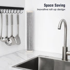 Tomorotec 17.7" x 12.5" Roll Up Dish Drying Rack Over Sink Drying Rack Sink Cover Kitchen Sink Accessories Gadget Multipurpose Organizer Foldable Stainless Steel Drainer
