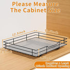 RCHYFEED Pull Out Spice Rack Organizer for Cabinet,Slide out Spice Organization for Inside Cabinets,Heavy Duty Seasoning Organizer Fits Kitchen and Pantry,Sauces,Canned (12.5''Wx10.5''Dx2.5''H)
