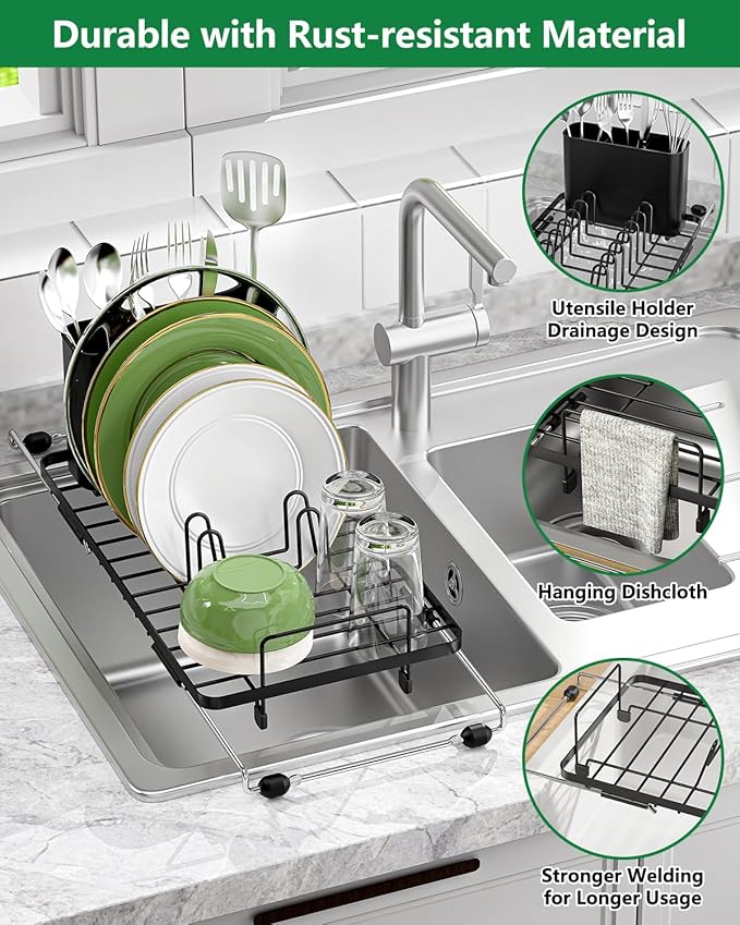 Extendable Dish Drying Rack Small