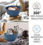 Wrova wheat straw small bowls 10oz set of 8 - Unbreakable Dessert Bowls set for kids - Mini Bowls for Ice Cream,Snack and Fruits - Microwave & Dishwasher Safe Appetizer Bowls