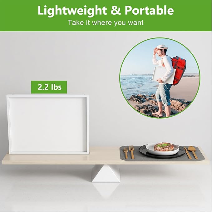 Youpehom Bed Tray Table with Folding Legs,Bamboo Breakfast in Bed for TV Table,Tray,Eating,Snack Tray,Laptop Computer (White, Large)