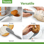 Tovolo Tool for Kitchen Meal Prep to Scoop Spread Slice and Scrape,White/Gray