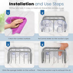 HLOOL Sponge Holder for Kitchen Sink, Kitchen Sponge Holder, Sink Caddy for Sponges, Scrubbers, Soap(Silver)