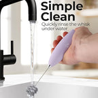Zulay Kitchen Patented Tornado Triple Whisk Milk Frother with 4 Duracell Batteries – Handheld Foam Maker for Coffee, Lattes, Matcha & Hot Chocolate – Rich, Creamy Froth in Seconds