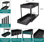 Under Sink Organizer -2 PACK|Pull Out Bathroom Organizer|2 Tier Slide Out Bathroom/Kitchen Organiers and Storage. (2 PACK Normal)