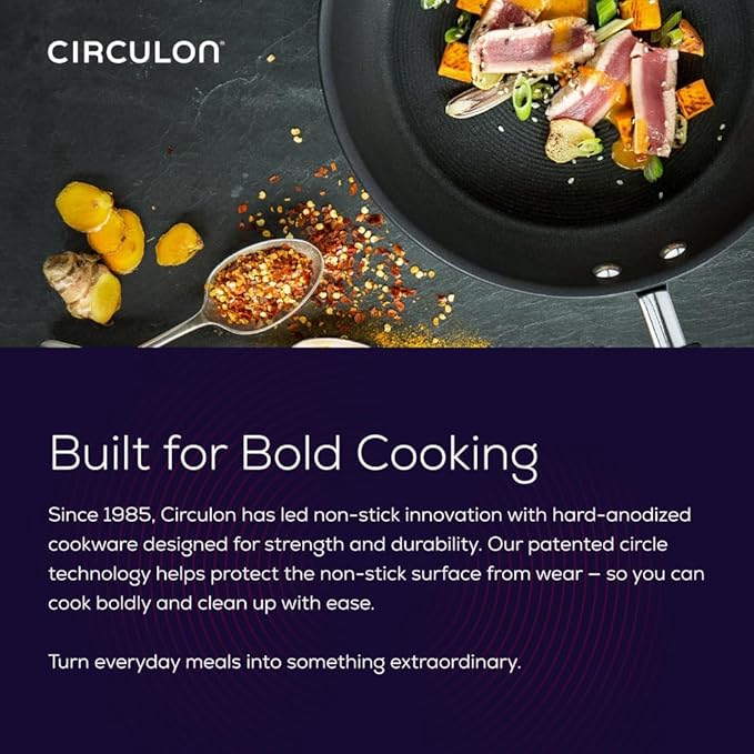 Circulon A1 Series with ScratchDefense Technology Nonstick Induction Cookware/Pots and Pans Set, 9 Piece, Graphite